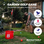 BucketGolf 6 Hole Garden Golf Game Set – Portable Outdoor Game